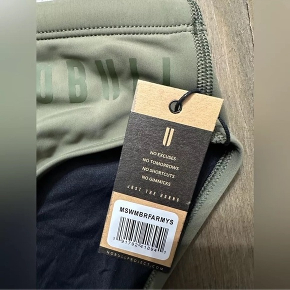 NWT NOBULL Men's Swim Brief - Small - Army Green - Picture 6 of 7